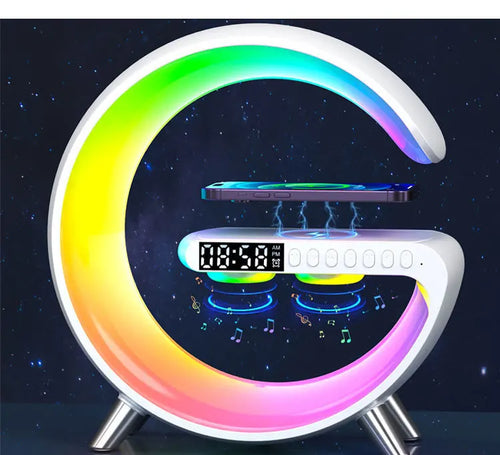 مصباح ذكي على شكل حرف G مع شاحن لاسلكي G shape Intelligent Lamp With Wireless Charger